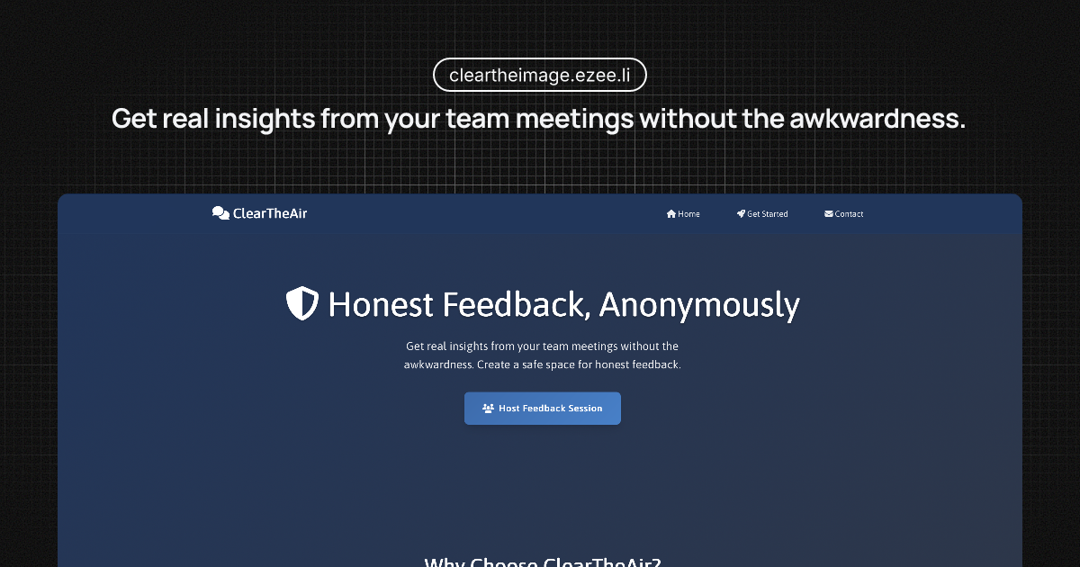 ClearTheAir - Anonymous Meeting Feedback